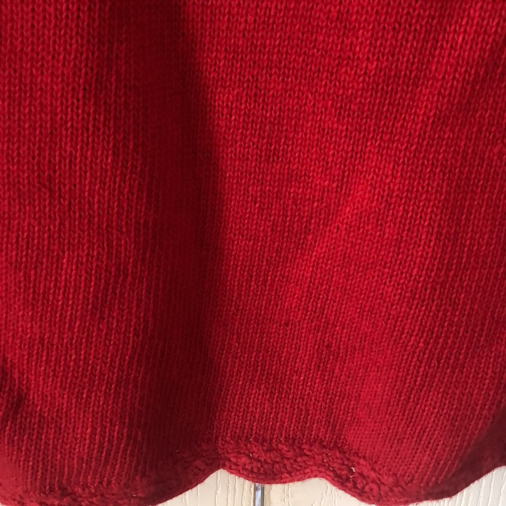 Woman’s rare Eagles Eye VTG Y2k festival scalloped knit Christmas vest - Picture 6 of 13